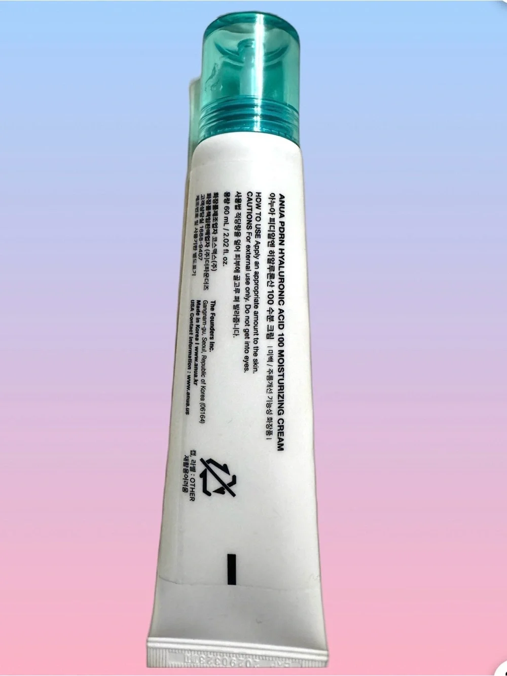 ANUA PDRN Hyaluronic Acid 100 Moisturizing Cream, 2.02 fl oz